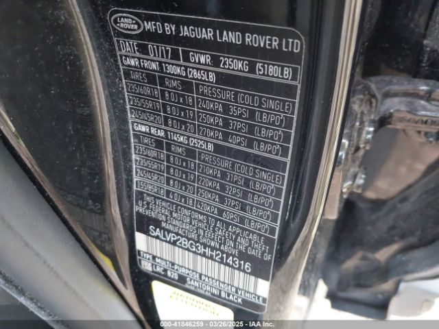 SALVP2BG3HH214316 Land Rover Range Rover Evoque Se/se Premium