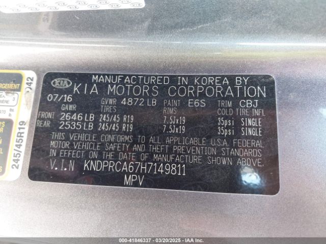 KNDPRCA67H7149811 KIA Sportage Sx Turbo