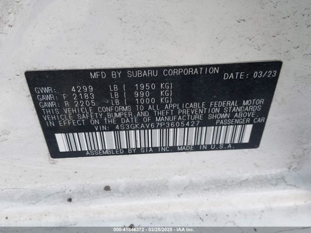 4S3GKAV67P3605427 Subaru Impreza Premium