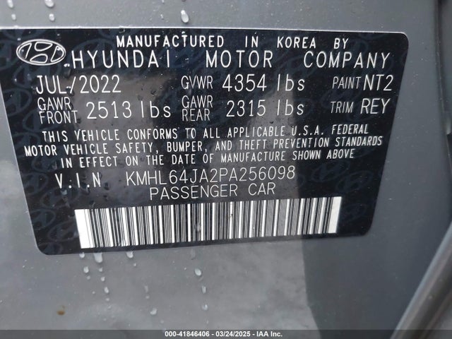 KMHL64JA2PA256098 Hyundai SONATA SEL