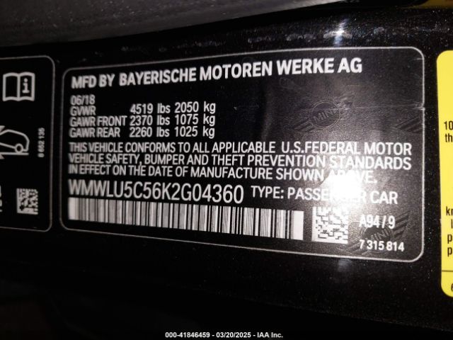 2019 MINI CLUBMAN WMWLU5C56K2G04360 Photo 8