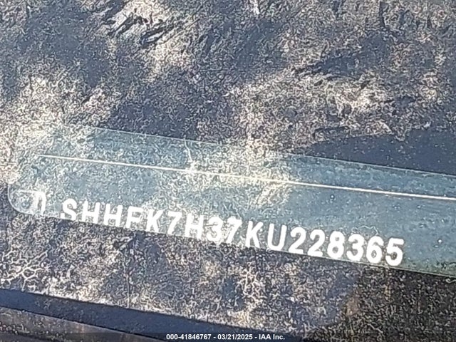SHHFK7H37KU228365 Honda Civic Lx