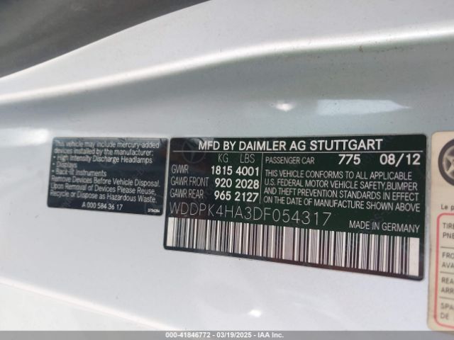 2013 MERCEDES-BENZ SLK 250 WDDPK4HA3DF054317 Photo 8