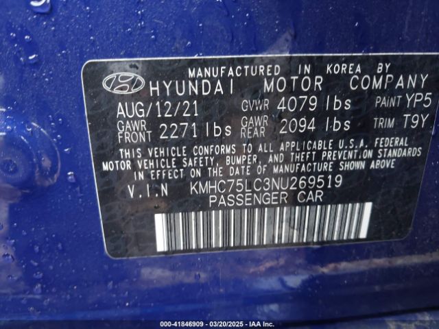 2022 HYUNDAI IONIQ HYBRID KMHC75LC3NU269519 Photo 8