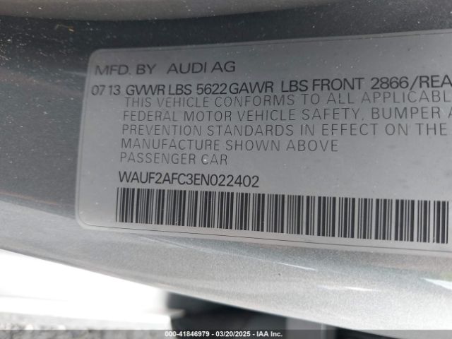 WAUF2AFC3EN022402 Audi S6 4.0t Prestige