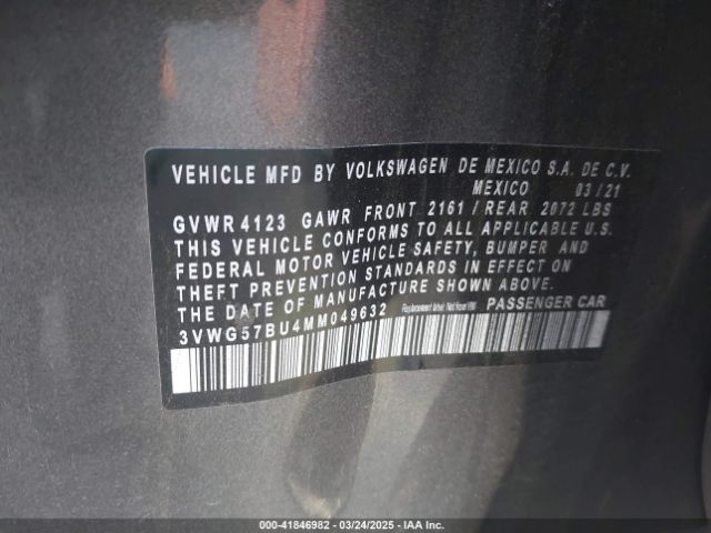 2021 VOLKSWAGEN JETTA 3VWG57BU4MM049632 Photo 8