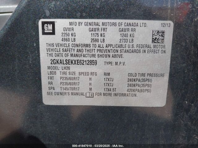 2GKALSEKXE6212859 GMC Terrain Slt-1