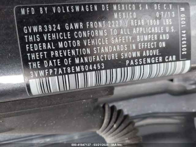 3VWFP7AT8EM604453 Volkswagen Beetle 2.5l Entry