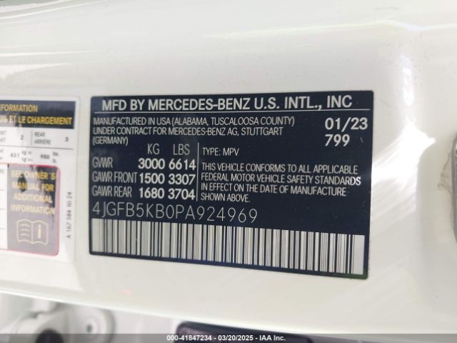 4JGFB5KB0PA924969 Mercedes-Benz Gle 450 4matic