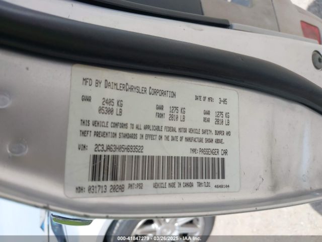 2005 CHRYSLER 300C 2C3JA63H05H693522 Photo 8