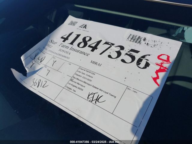 JTDAAAAAXNA006503 Toyota Mirai Xle