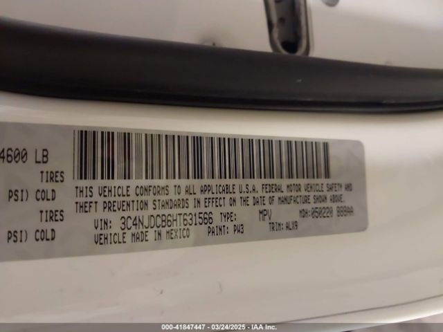3C4NJDCB6HT631566 Jeep New Compass Limited 4x4