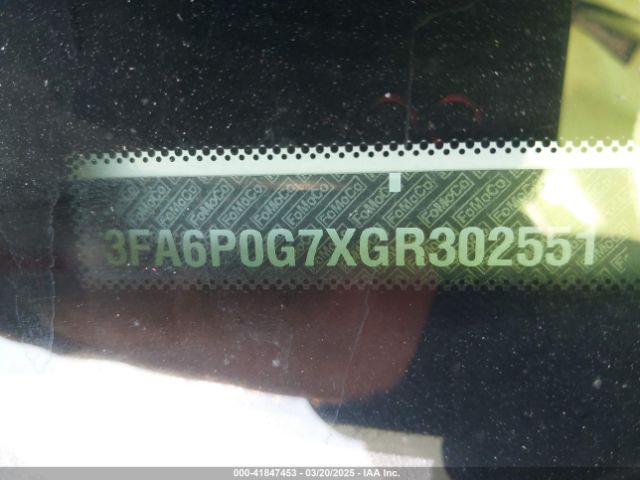 3FA6P0G7XGR302551 Ford FUSION S