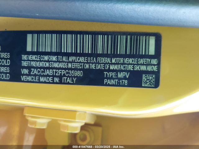 ZACCJABT2FPC35980 Jeep Renegade Latitude