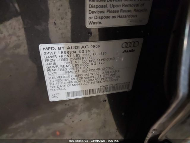 2007 AUDI Q7 WA1BY74L97D049208 Photo 8