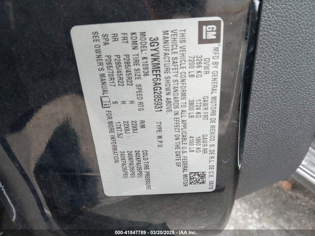 2010 CADILLAC ESCALADE EXT 3GYVKMEF6AG285931 Photo 8