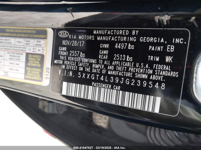 5XXGT4L39JG239548 KIA Optima Lx