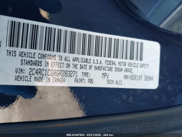 2016 CHRYSLER TOWN & COUNTRY 2C4RC1CG0GR283271 Photo 8