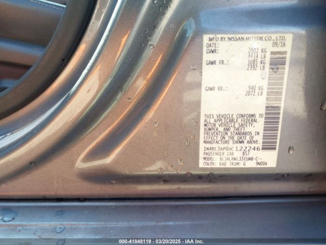 1N4BL3AP8HC122246 Nissan Altima 3.5 Sl/3.5 Sr