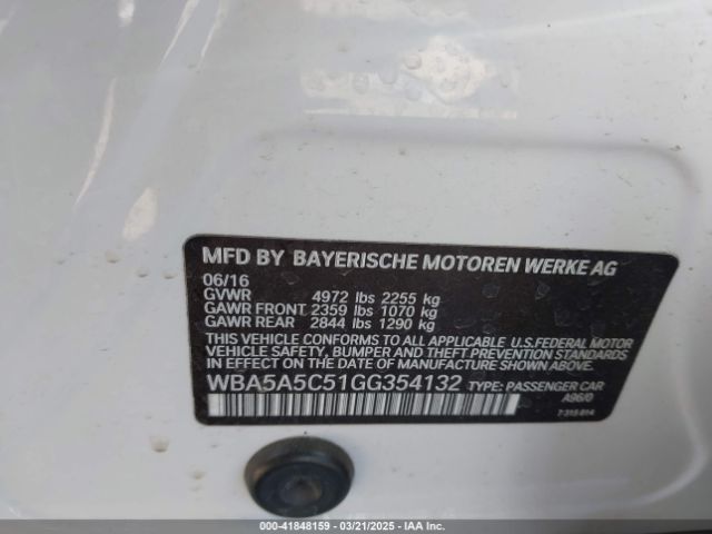 WBA5A5C51GG354132 BMW 528I