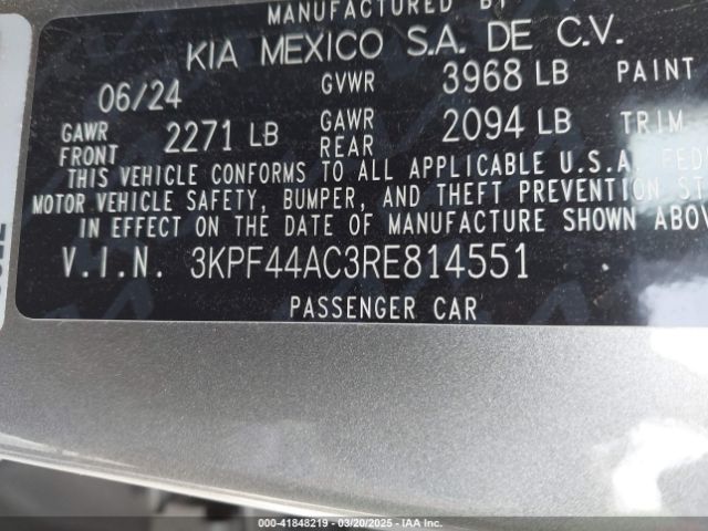 3KPF44AC3RE814551 KIA FORTE GT