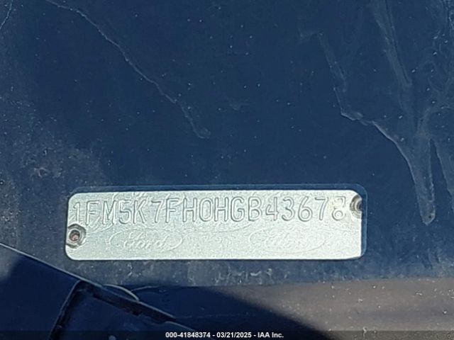 1FM5K7FH0HGB43678 Ford Explorer Limited