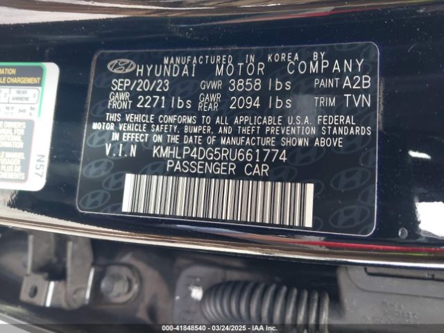 KMHLP4DG5RU661774 Hyundai Elantra Limited