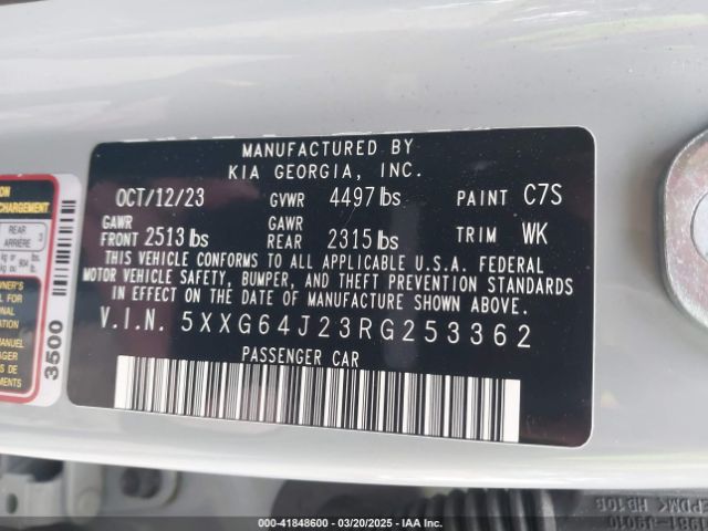 5XXG64J23RG253362 KIA K5 Gt-line