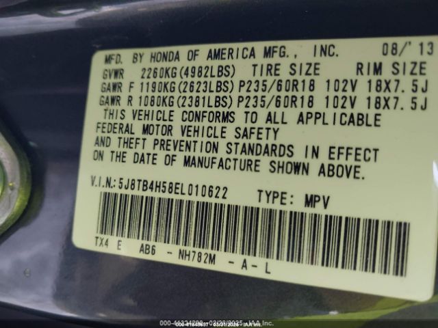 5J8TB4H58EL010622 Acura RDX