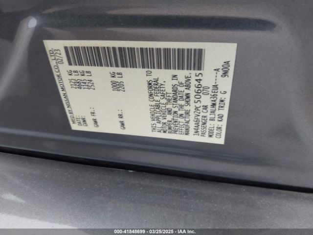 1N4AA6FV2PC506645 Nissan Maxima Platinum Xtronic Cvt