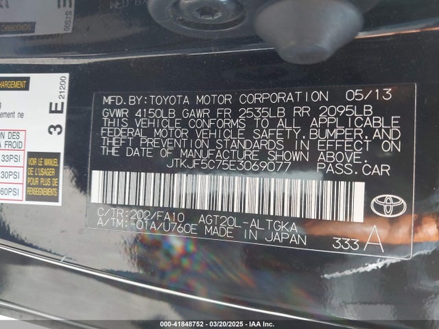 Scion 2ar-fe 2014 JTKJF5C75E3069077 Image 9