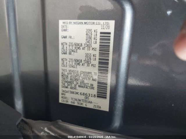 2021 NISSAN ROGUE 5N1AT3BB1MC686318 Photo 8
