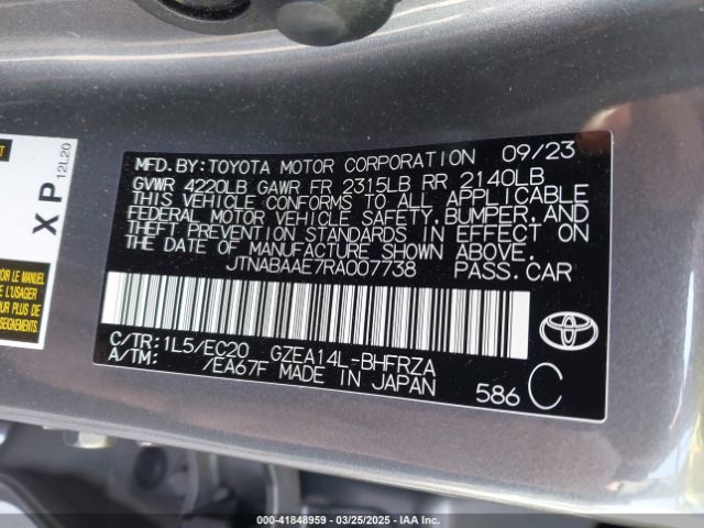 JTNABAAE7RA007738 Toyota Gr Corolla Premium
