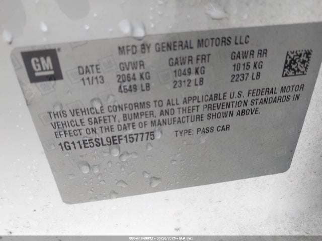 Chevrolet MALIBU 2LT 2014 1G11E5SL9EF157775 Image 9
