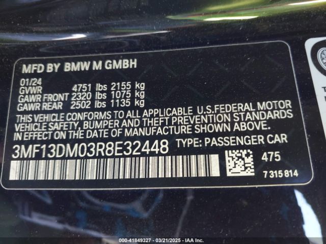 3MF13DM03R8E32448 BMW M2