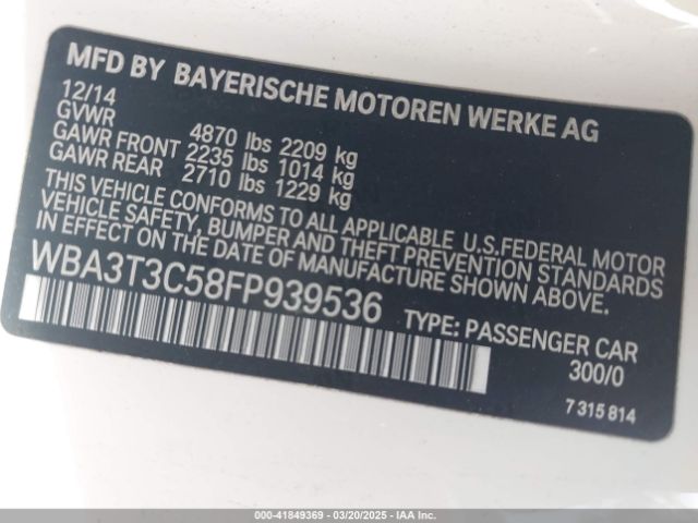 WBA3T3C58FP939536 BMW 435i