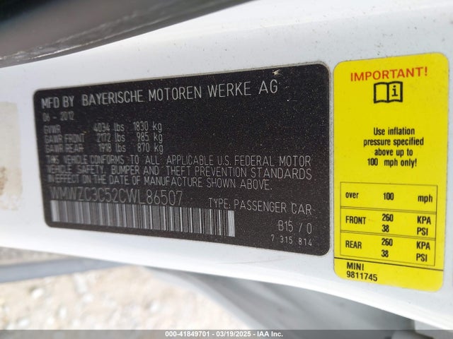 2012 MINI COOPER S COUNTRYMAN WMWZC3C52CWL86507 Photo 8