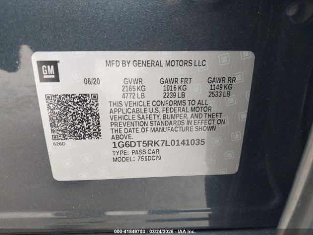 1G6DT5RK7L0141035 Cadillac Ct5 Premium Luxury