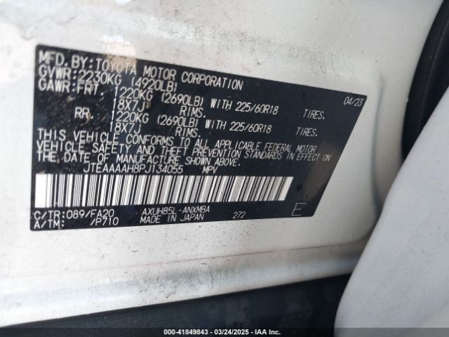 JTEAAAAH8PJ134055 Toyota VENZA LE