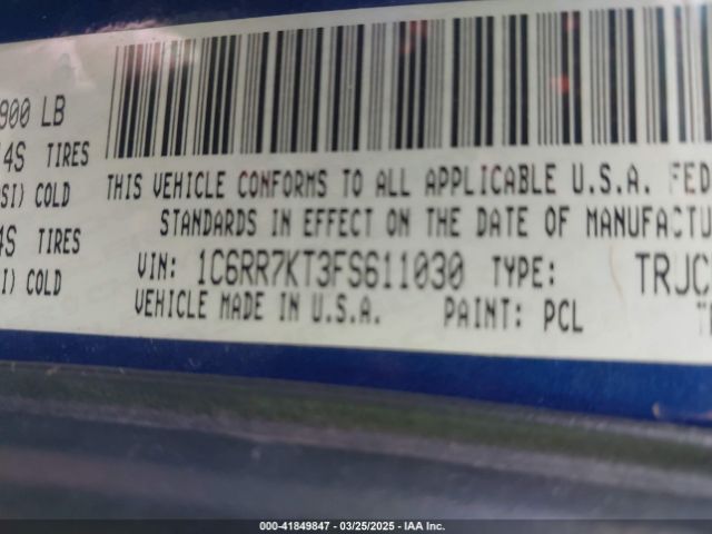 1C6RR7KT3FS611030 RAM 1500 Express