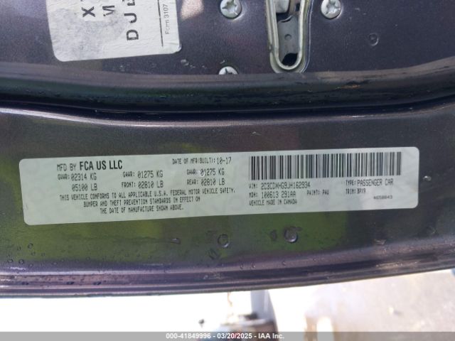 2C3CDXHG9JH162934 Dodge Charger Sxt Plus Rwd