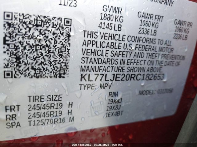 KL77LJE20RC182653 Chevrolet Trax Fwd 2rs