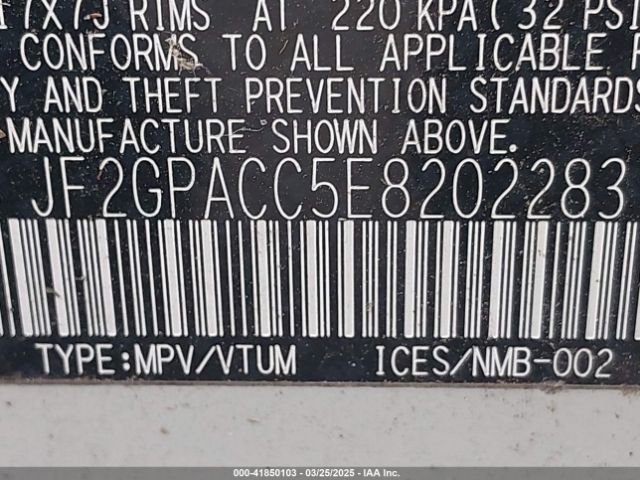 JF2GPACC5E8202283 Subaru Xv Crosstrek 2.0i Premium