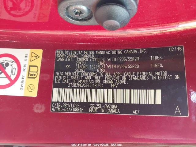 2T2BZMCA5GC018063 Lexus Rx 350 F Sport