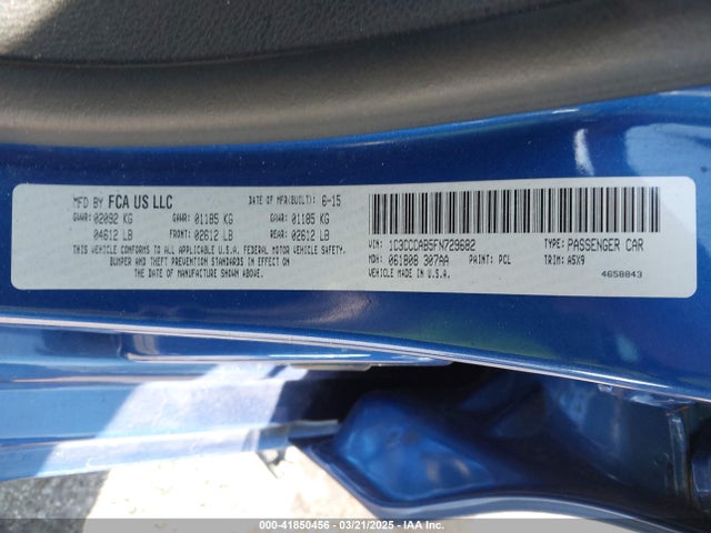 Chrysler 200 Limited 2015 1C3CCCAB5FN729682 Image 9