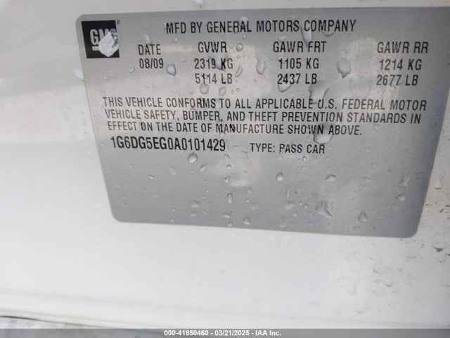 2010 CADILLAC CTS 1G6DG5EG0A0101429 Photo 8