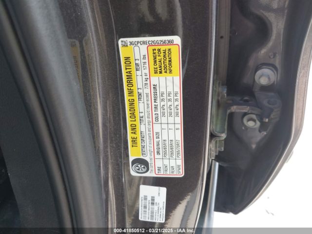 3GCPCREC2GG250360 Chevrolet Silverado 1500 1lt