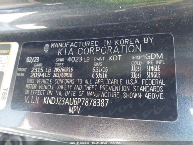 KNDJ23AU6P7878387 KIA SOUL LX
