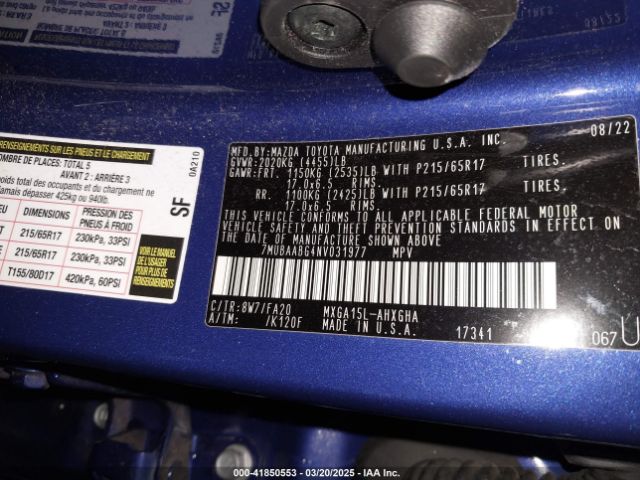 7MUBAABG4NV031977 Toyota Corolla Cross Le