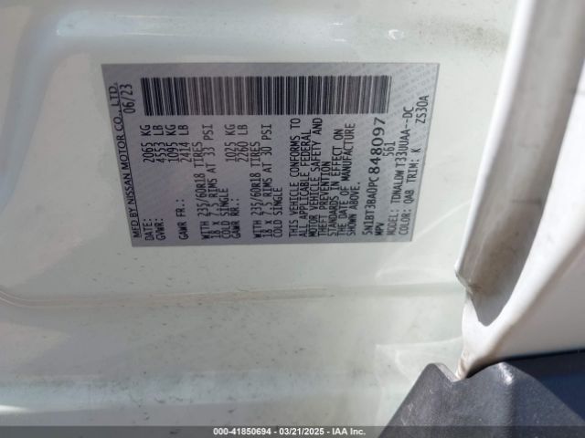 5N1BT3BA0PC848097 Nissan Rogue Sv Fwd